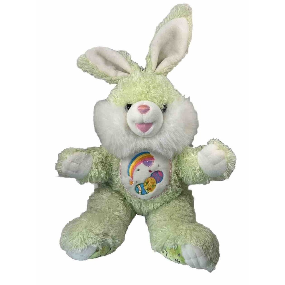 DAN DEE Hoppy Hopster Easter Bunny 24" Stuffed Plush Green Rainbow Eggs
